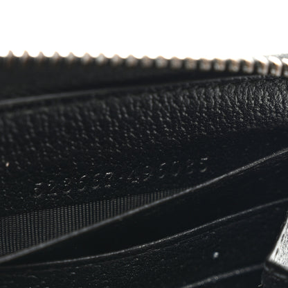 Gucci Pebbled Calfskin Animalier Zip Around Wallet Black 7 of 8