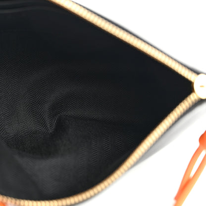 Loewe Calfskin Flamenco Knot Pouch Black Bright Orange 5 of 7