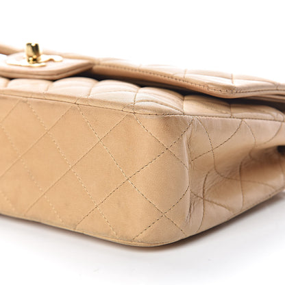 Chanel Lambskin Quilted Medium Double Flap Beige 17 of 18