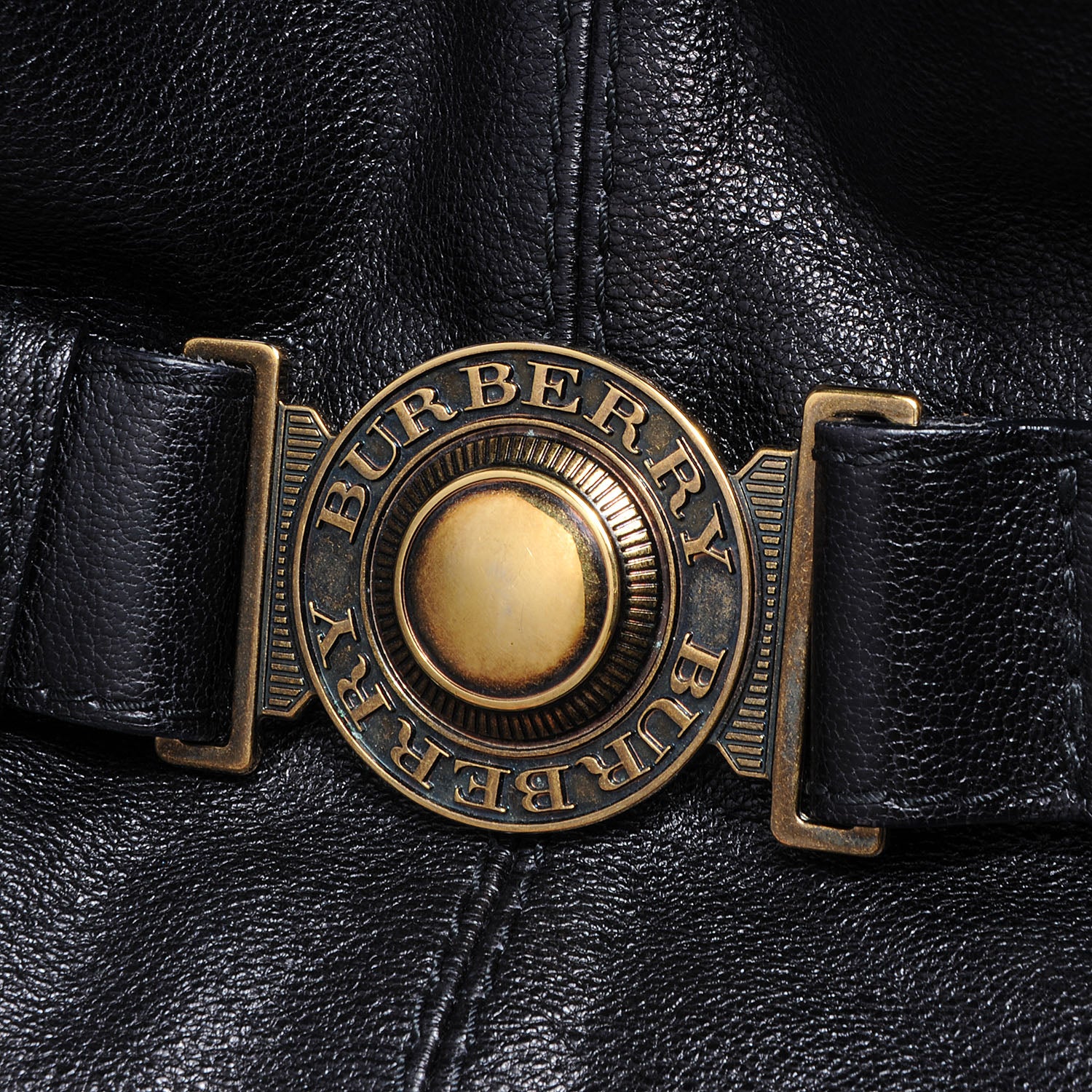 Burberry Grainy Calfskin Lambeth Hobo Black 5 of 11