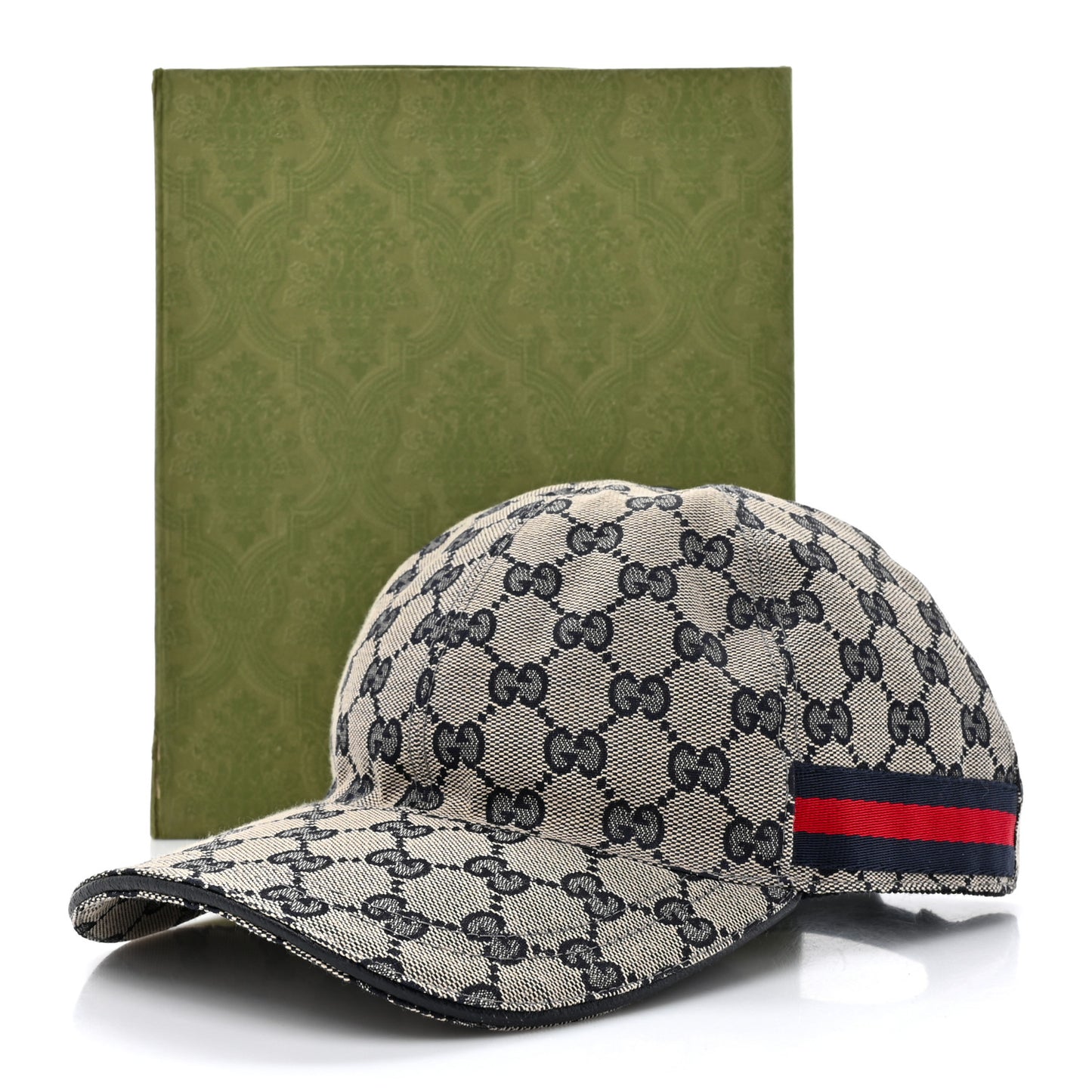 Monogram Web Baseball Hat L Beige Blue