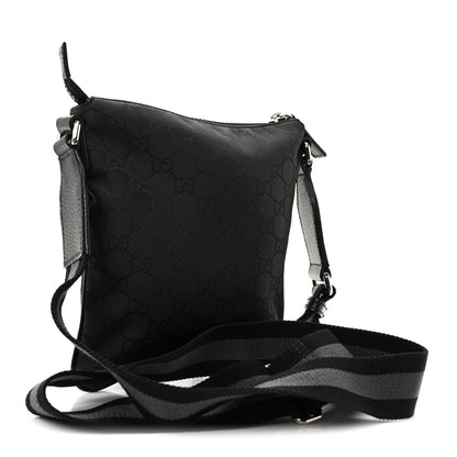 Gucci Nylon Monogram Mini Flat Messenger Bag Black 3 of 10