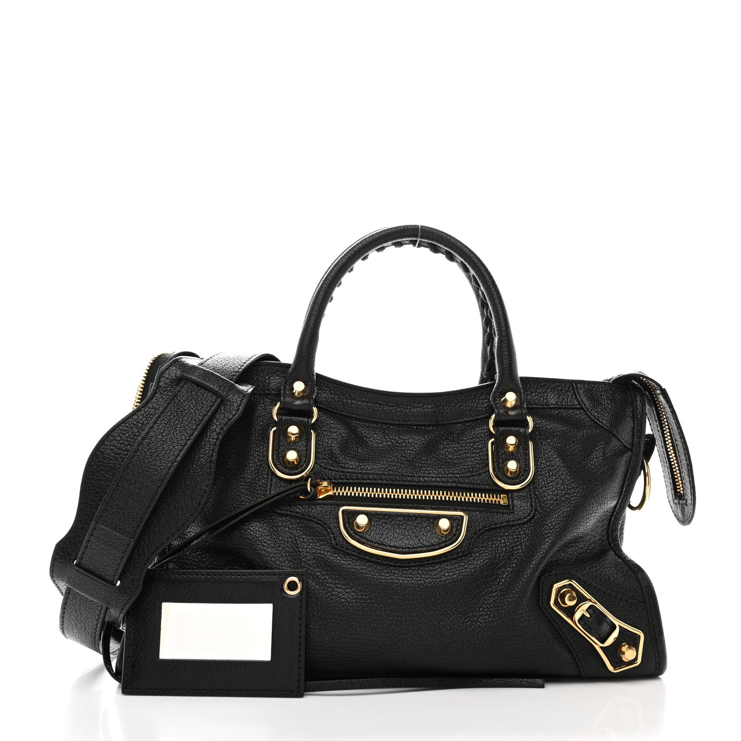 Chevre Gold Metallic Edge Hardware S City Black