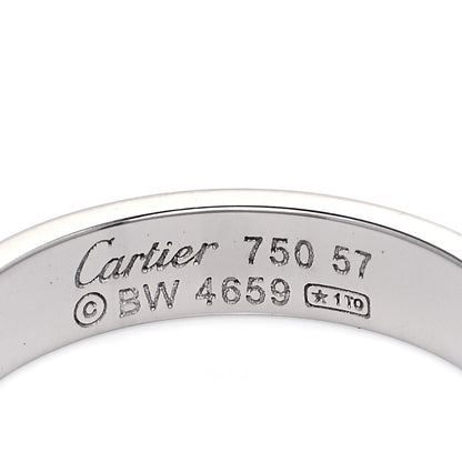 Cartier 18K White Gold 3.5mm LOVE Wedding Band Ring 57 8 8 of 8