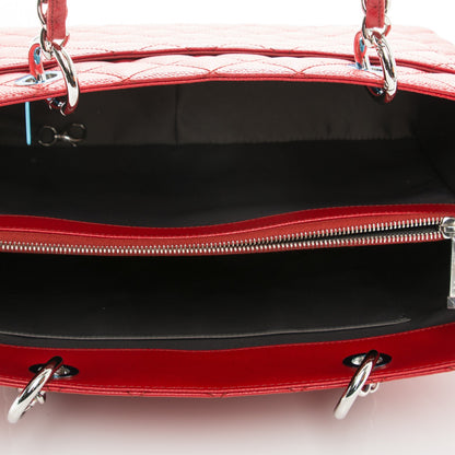 Chanel Caviar Quilted Grand Shopping Tote GST Red 5 of 7
