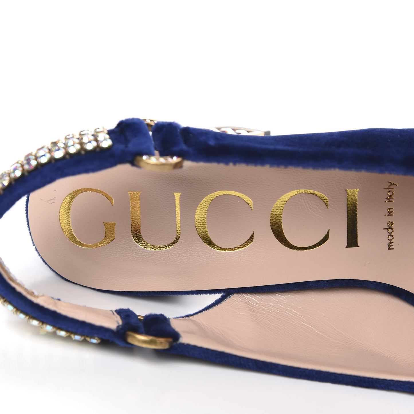 Velvet Crystal Square G Madelyn Slingbacks 36 Cobalt Blue