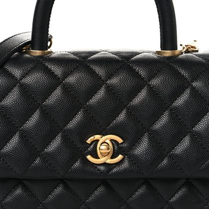 Chanel Caviar Quilted Mini Coco Handle Flap Black 7 of 10