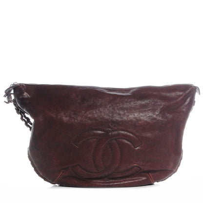 Chanel Distressed Leather Modern Chain Hobo Brown 1 of 7