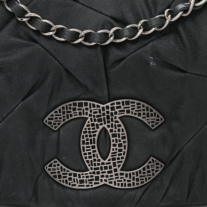 Chanel Iridescent Calfskin Glint Flap Black 8 of 12