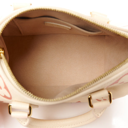 Louis Vuitton Empreinte Monogram Giant Speedy Bandouliere 20 Creme Rose Trianon 5 of 9