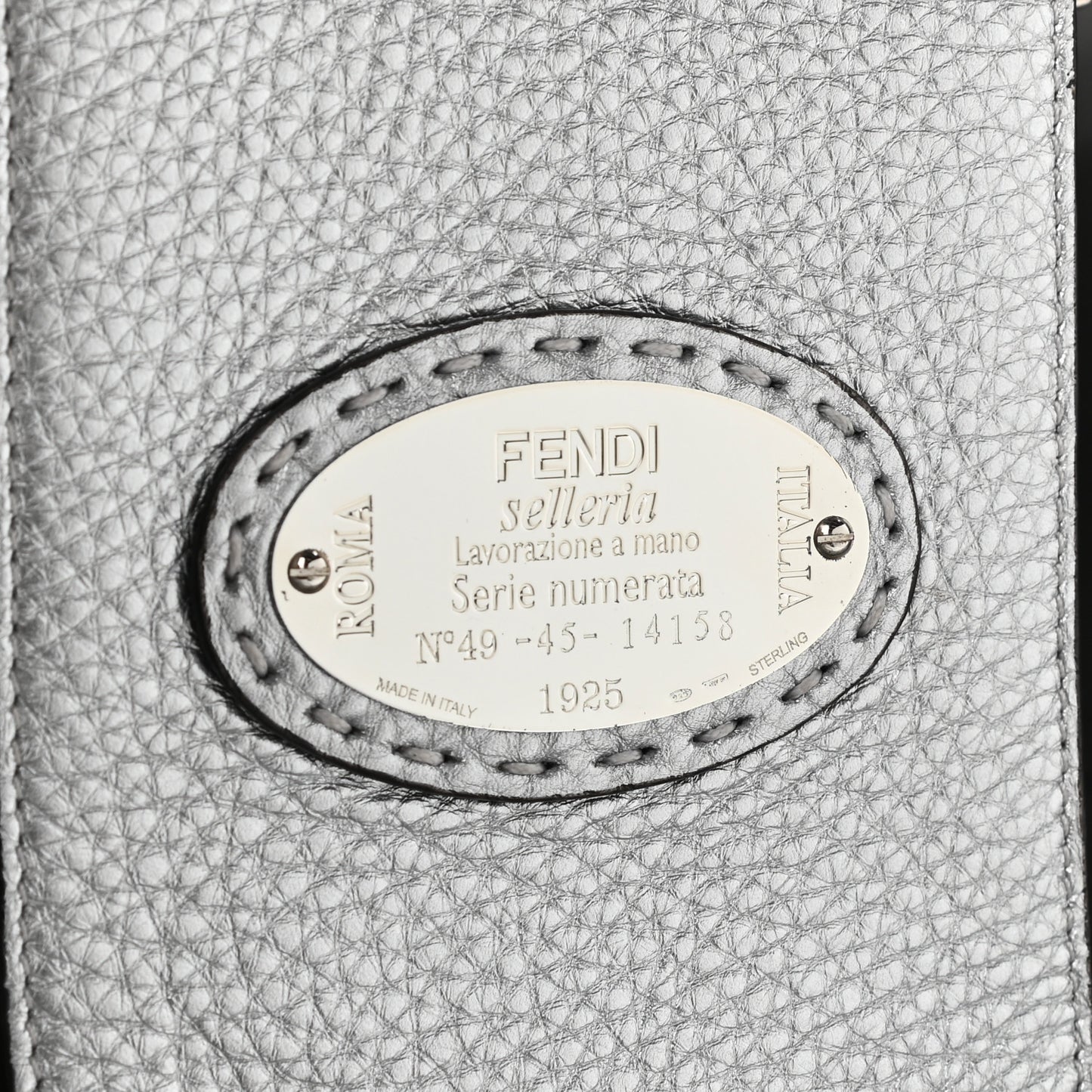 Cuoio Romano Lux Selleria Carla Shopping Tote Argento
