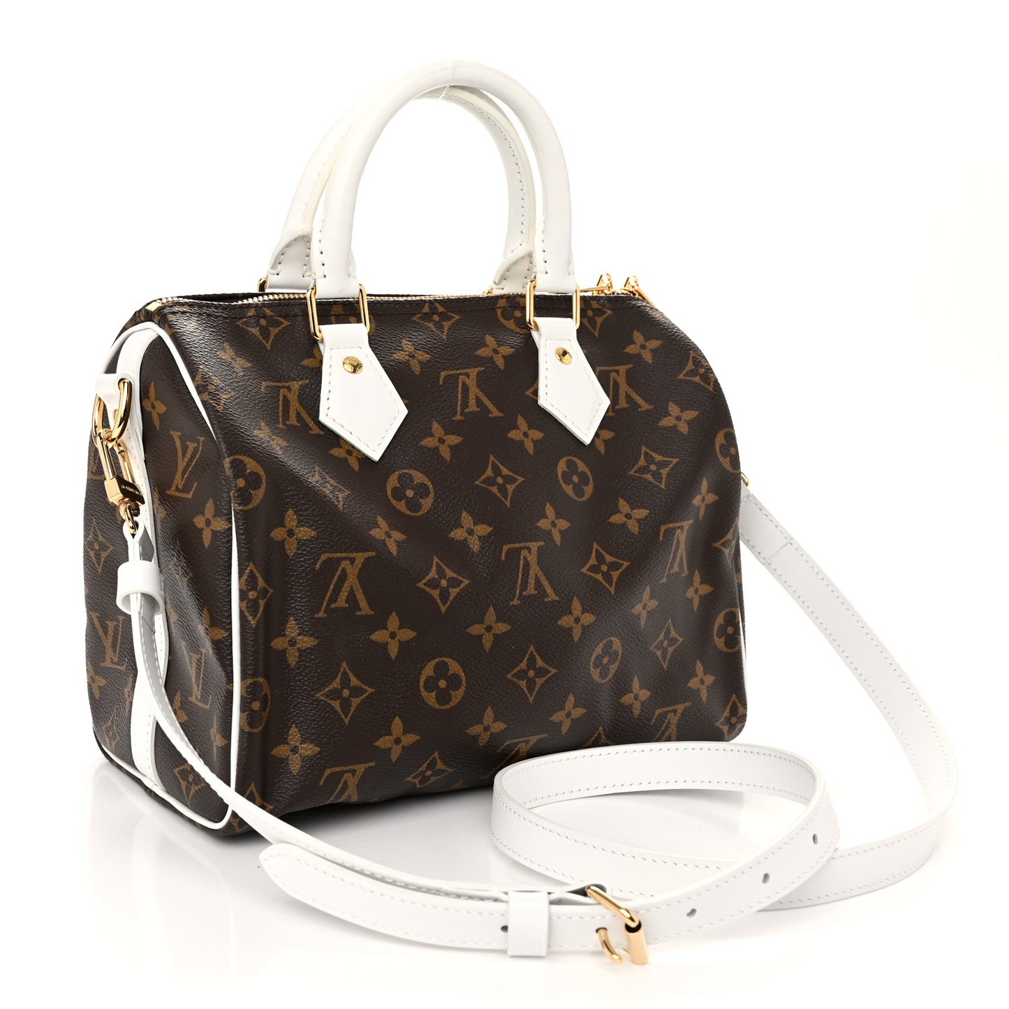 Monogram LV Match Speedy Bandouliere 25 White