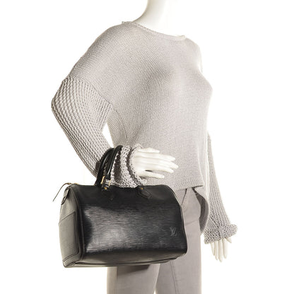 Louis Vuitton Epi Speedy 25 Black 2 of 7