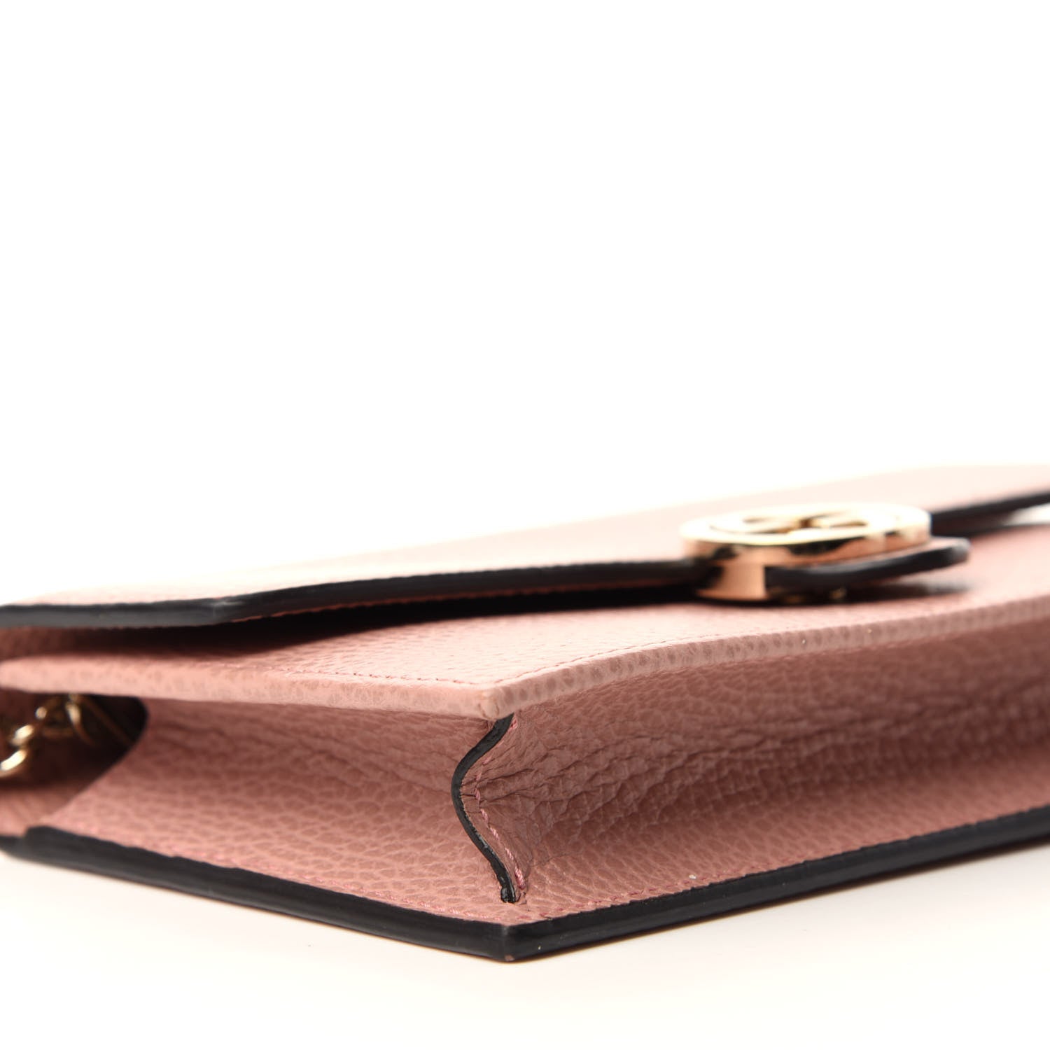 Gucci Dollar Calfskin Interlocking G Chain Wallet Soft Pink 6 of 10
