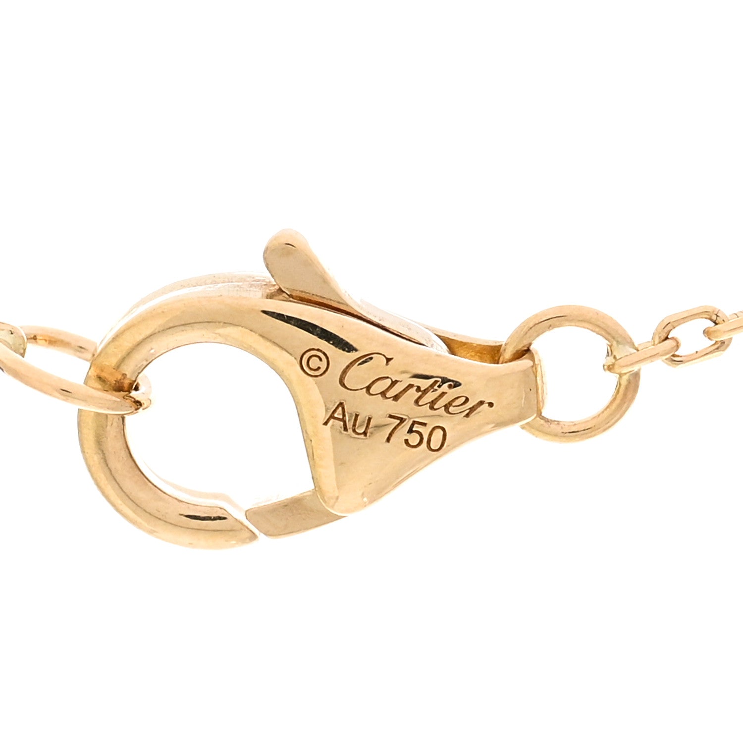 Cartier 18K Yellow Gold Diamond Mother of Pearl XS Amulette de Cartier Pendant Necklace 4 of 5