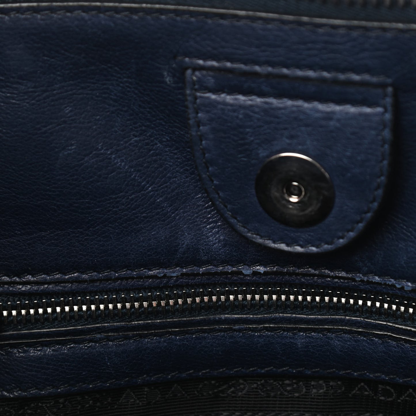 Glace Calf Twin Pocket Tote Baltico