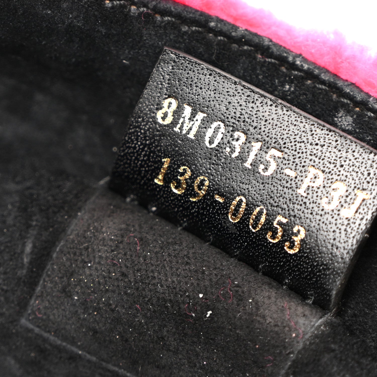 Fendi Shearling Nappa Mini Be Baguette Shoulder Bag Fuxia Black 9 of 25