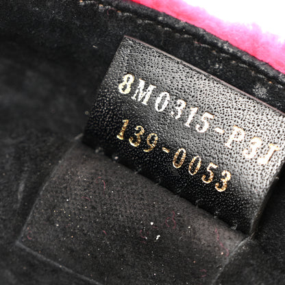 Fendi Shearling Nappa Mini Be Baguette Shoulder Bag Fuxia Black 9 of 25