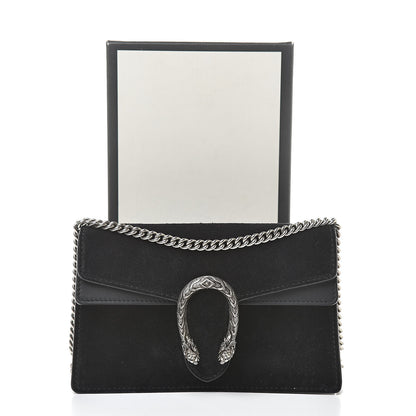 Gucci Suede Super Mini Dionysus Shoulder Bag Black 12 of 12