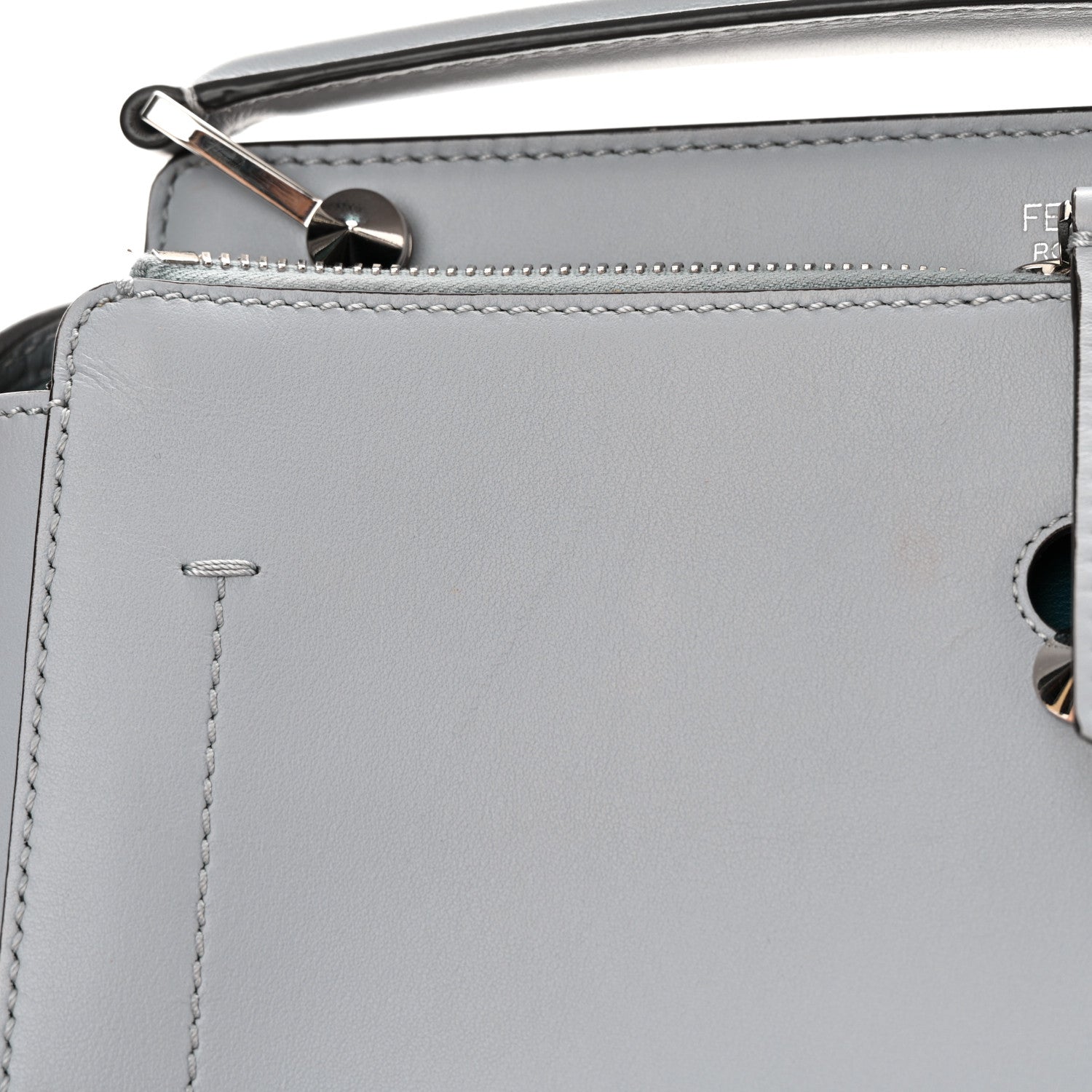 Fendi Vitello Baltico Dolce DotCom Satchel Ardesia 16 of 16