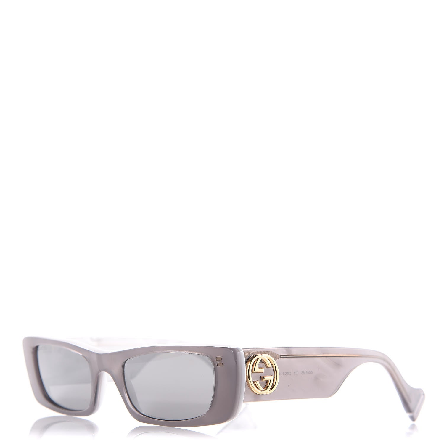 Gucci Acetate Rectangular GG0516S Sunglasses Grey Gold 1 of 7