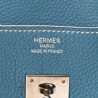 Hermes Togo BIRKIN 35 Blue Jean 6 of 10