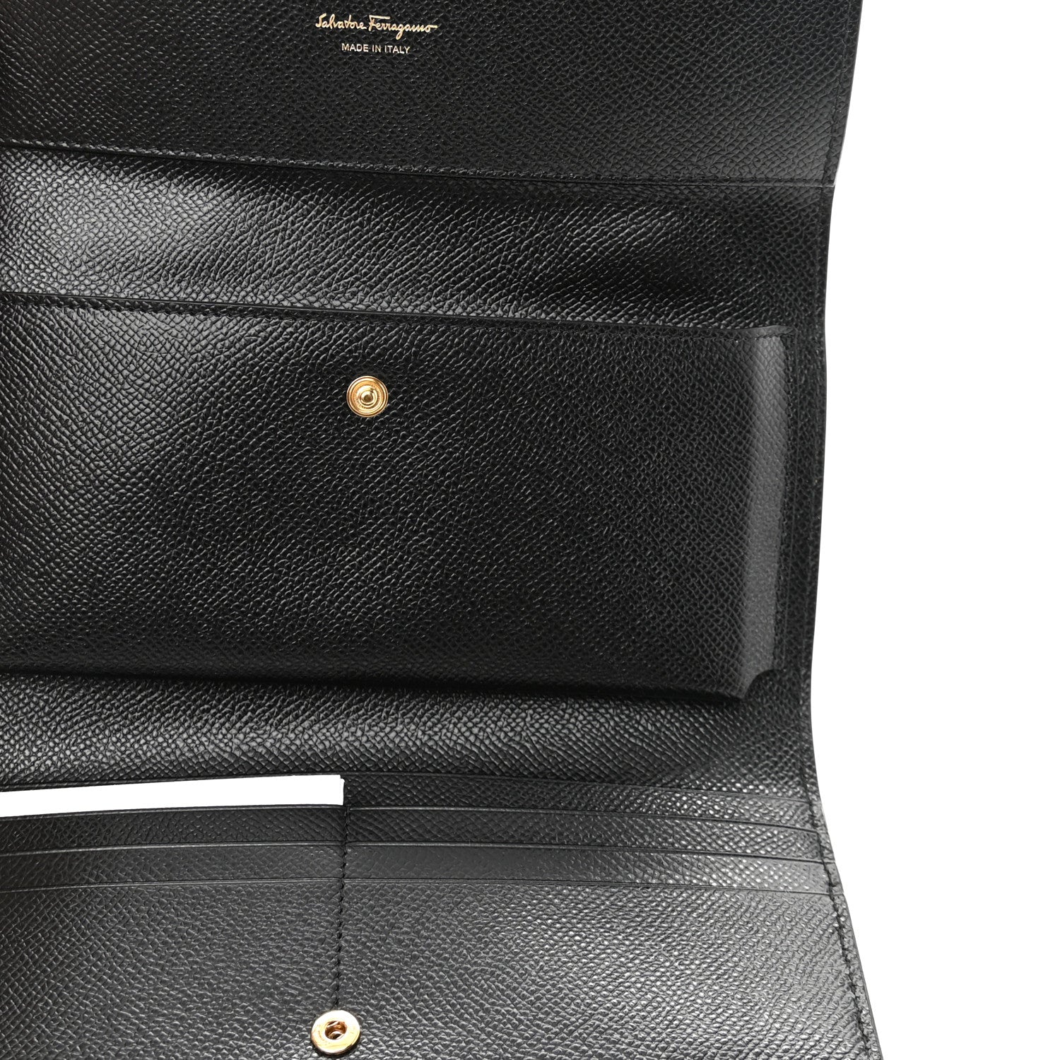 Salvatore Ferragamo Hammered Calfskin Mini Vera Bow Handle Bag Black 5 of 9