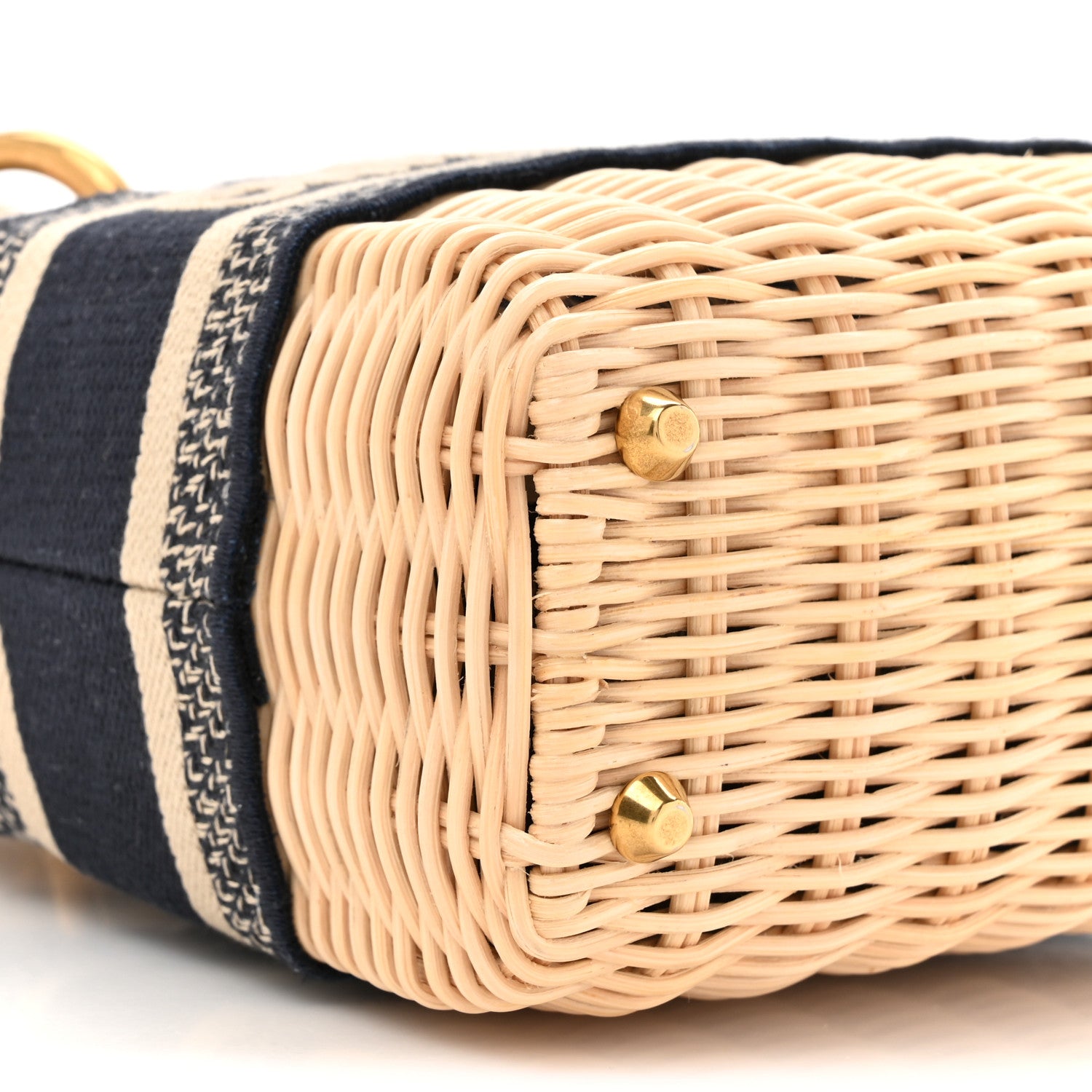 Christian Dior Wicker Oblique Mini Lady Dior Bag Blue 9 of 9