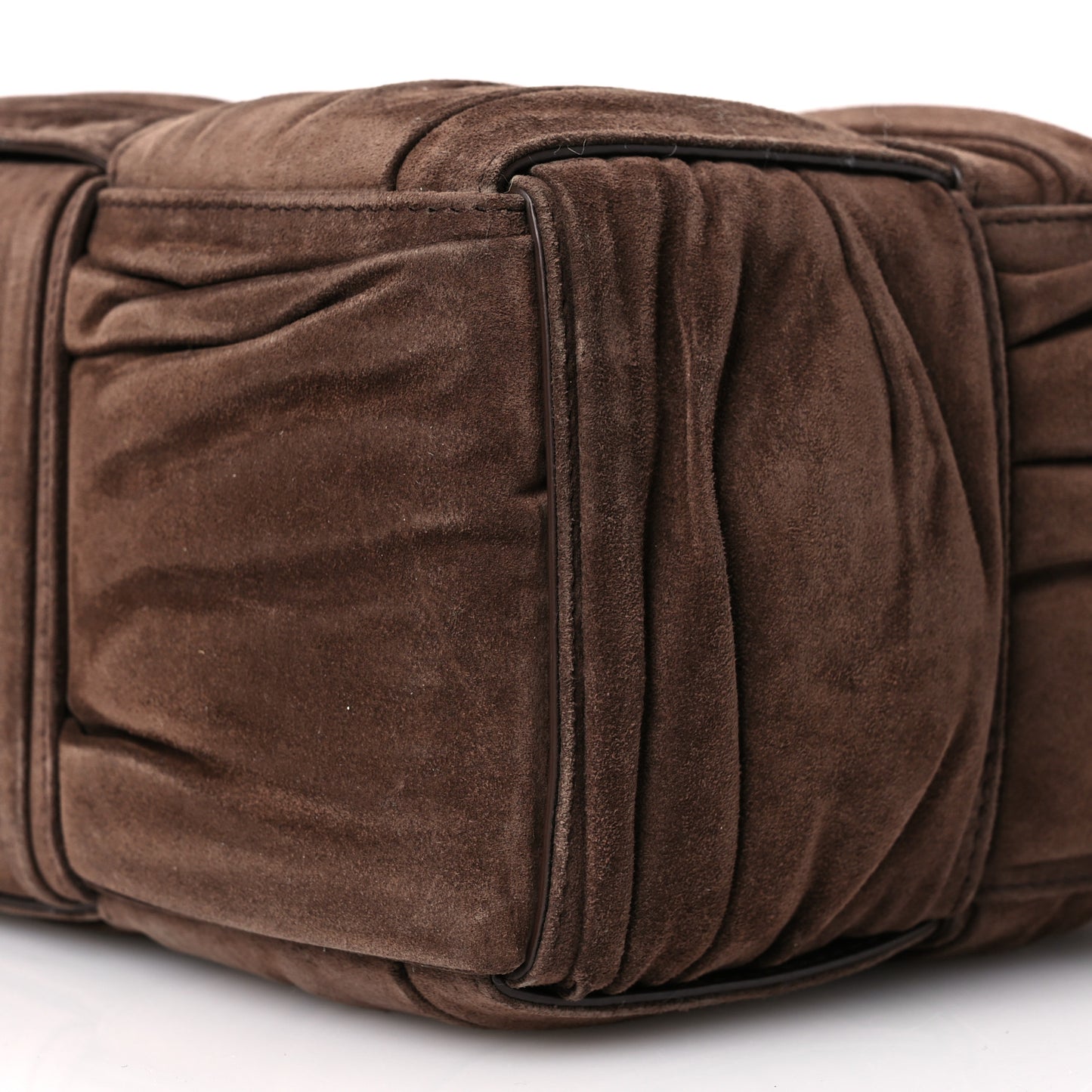 Suede Foulard Intrecciato Small Arco Tote Brownie