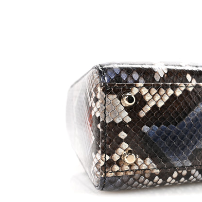 Christian Dior Snakeskin Mini Lady Dior Bleu Multicolor 8 of 10
