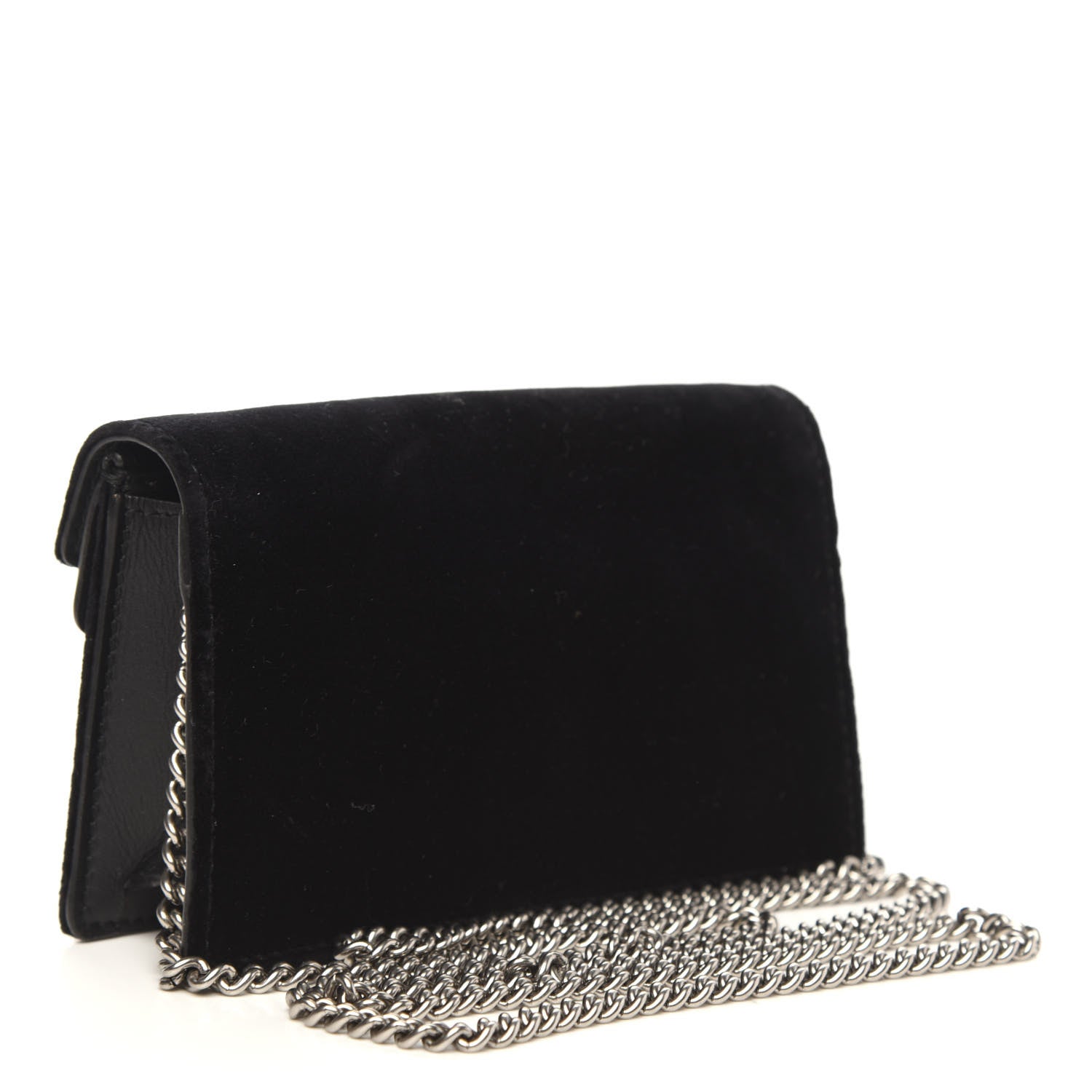 Gucci Velvet Super Mini Dionysus Shoulder Bag Black 3 of 10