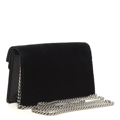 Gucci Velvet Super Mini Dionysus Shoulder Bag Black 3 of 10