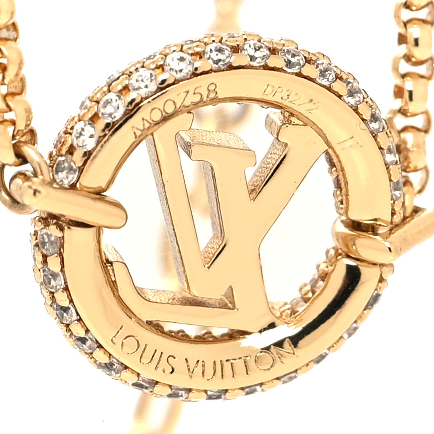Louis Vuitton Metal Crystal Louise By Night Bracelet Gold 5 of 5