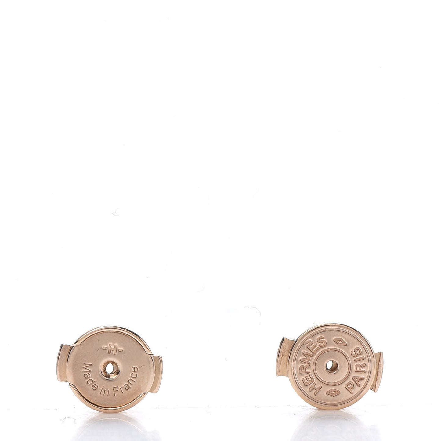 Rose Gold Plated Cage d'H Earrings White
