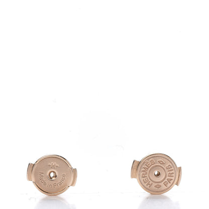 Hermes Rose Gold Plated Cage d'H Earrings White 4 of 5