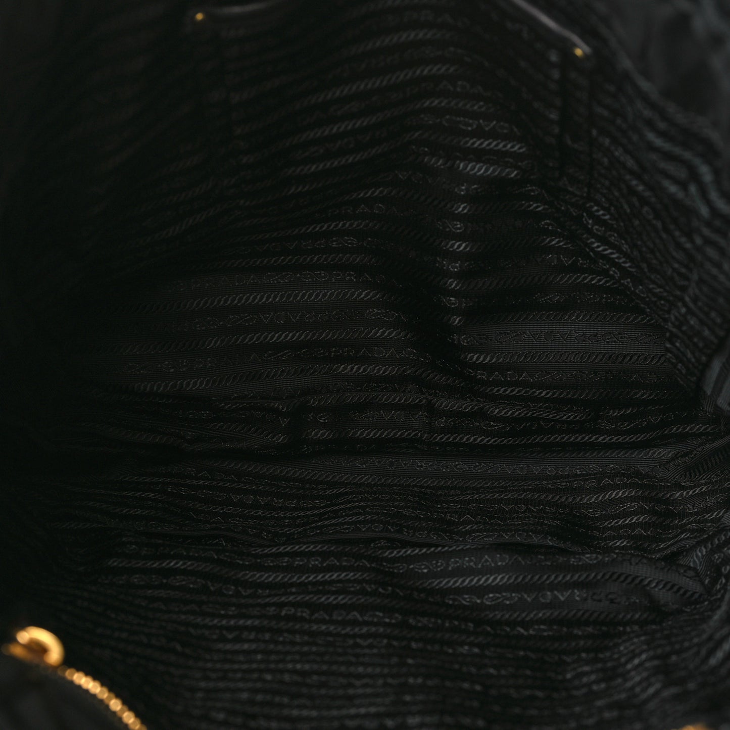 Tessuto Nylon Chevron Quilted Tote Black