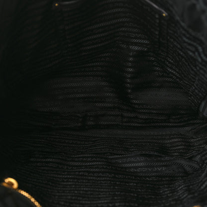 Prada Tessuto Nylon Chevron Quilted Tote Black 4 of 8