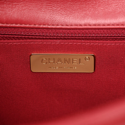 Chanel Lambskin Quilted Large Chanel 19 Flap Red 6 of 12