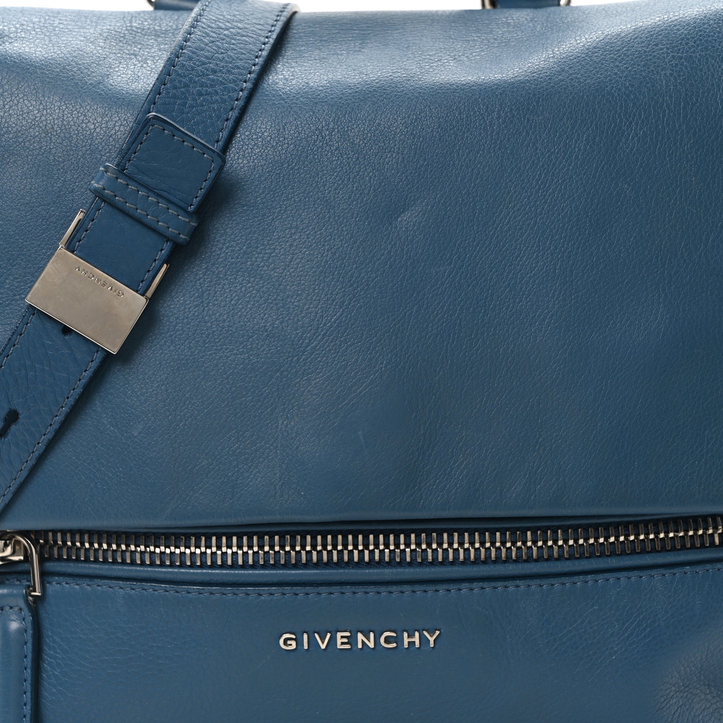 Calfskin Small Pandora Pure Flap Bag Blue