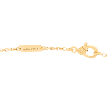 Van Cleef & Arpels 18K Yellow Gold Mother of Pearl Vintage Alhambra Pendant Necklace 5 of 6