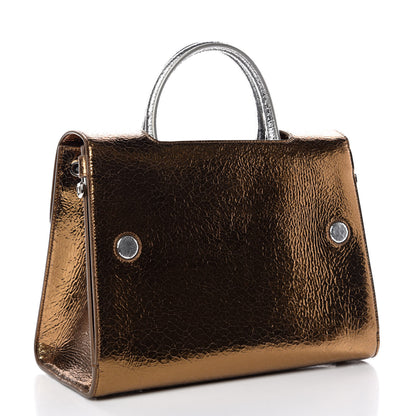 Christian Dior Metallic Calfskin Medium Diorever Flap Bronze 3 of 9