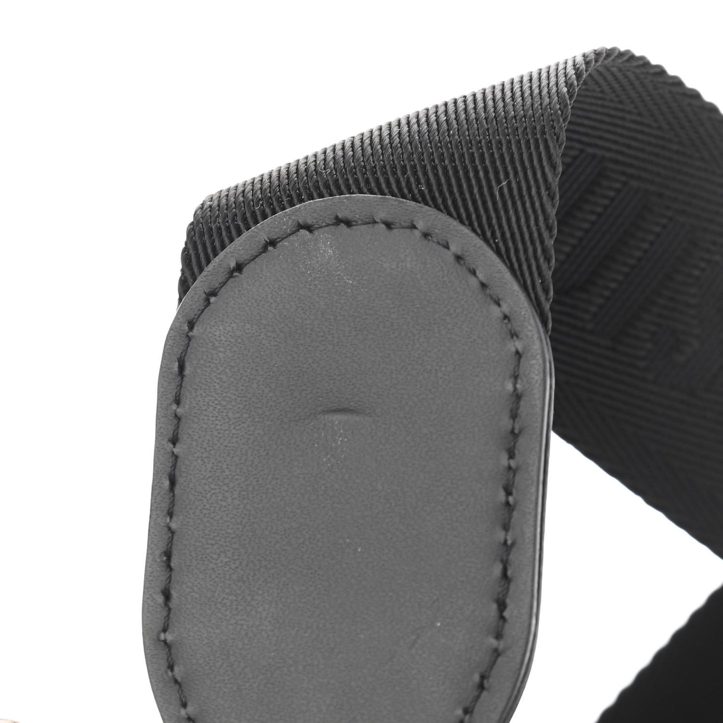 Nylon Calfskin Horizon Clutch Strap Black