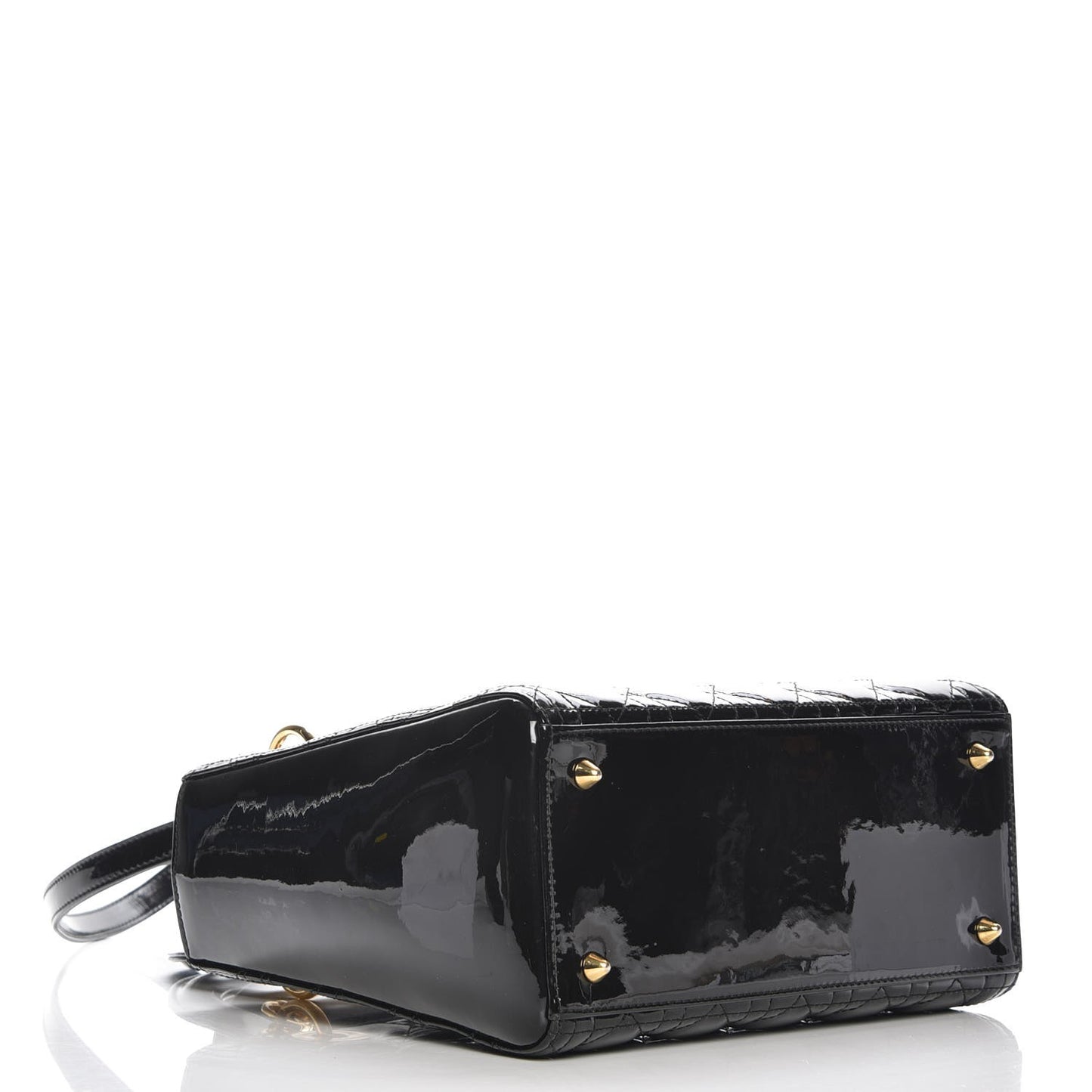 Patent Cannage Medium Lady Dior Black