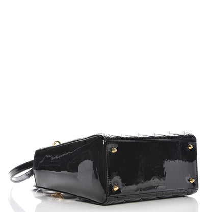 Christian Dior Patent Cannage Medium Lady Dior Black 5 of 8