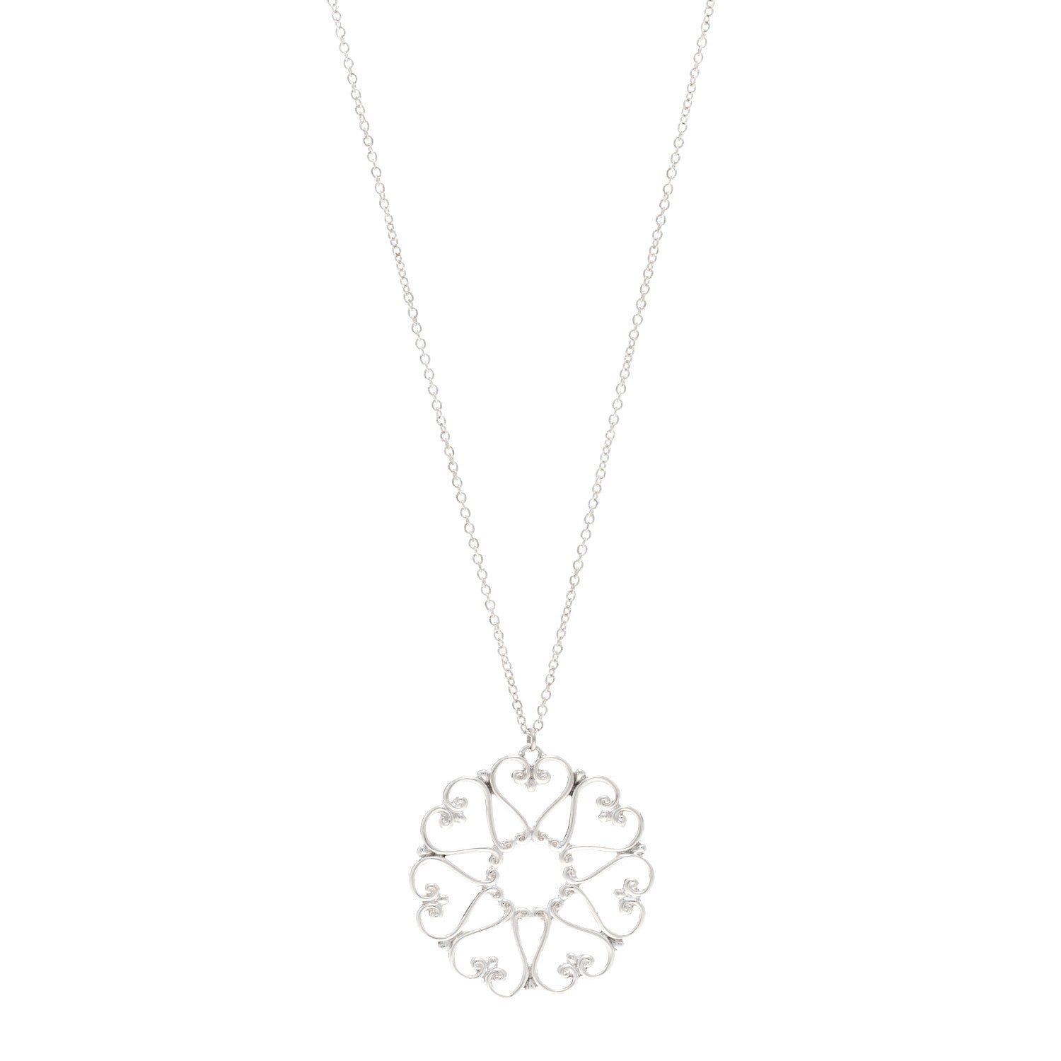 Tiffany Sterling Silver Paloma Picasso Venezia Goldoni Pendant Necklace 1 of 4