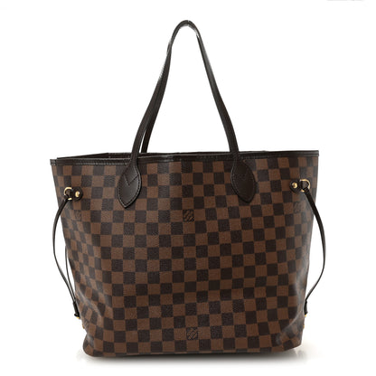 Louis Vuitton Damier Ebene Neo Neverfull MM Rose Ballerine 1 of 15