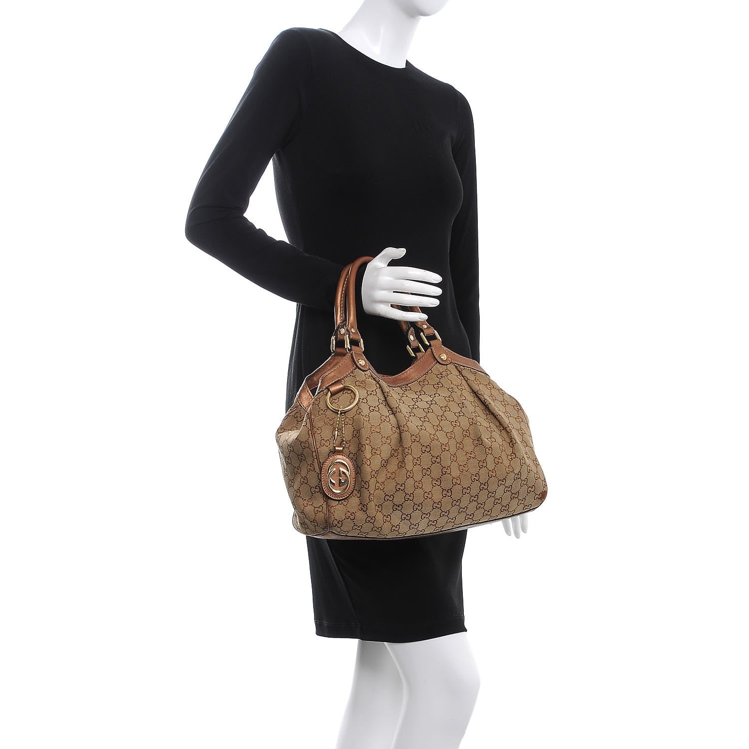 Gucci Monogram Medium Sukey Tote Bronze 2 of 13