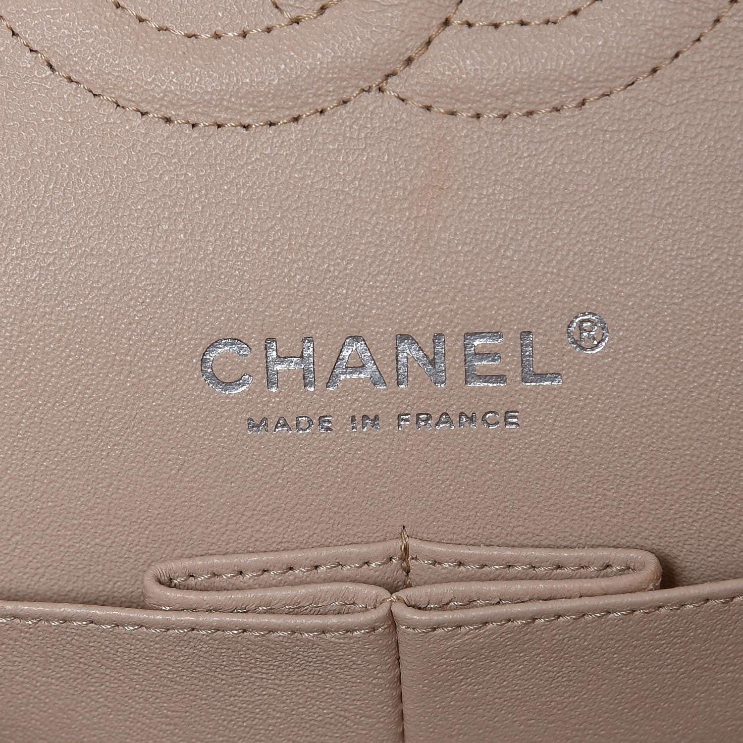 Chanel Iridescent Caviar Quilted Medium Double Flap Beige Clair 7 of 9
