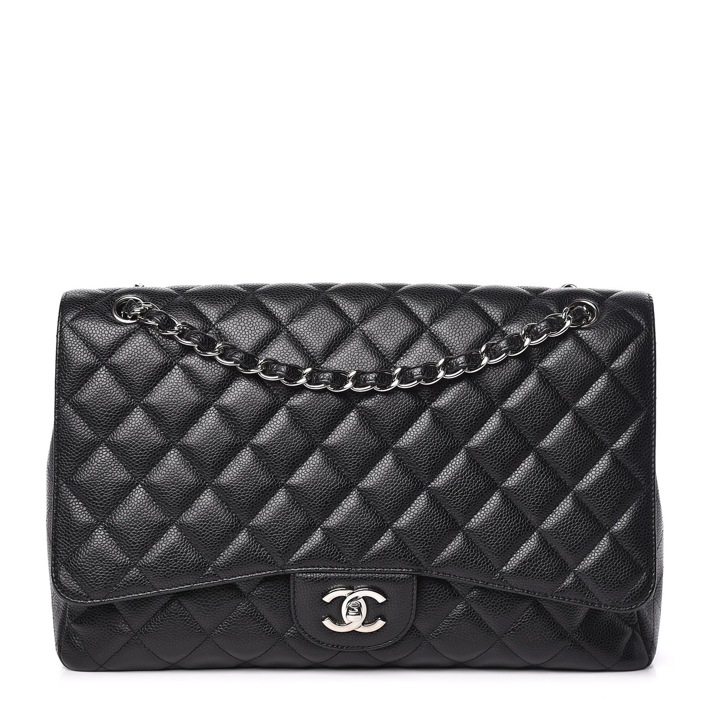 Caviar Quilted Maxi Single Flap Black