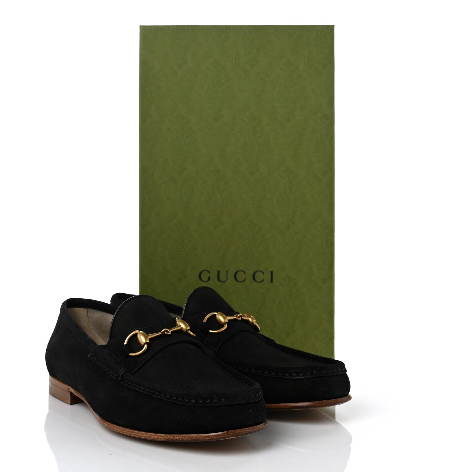 Gucci Suede Mens 1953 Horsebit Loafers 9.5 Black 8 of 8